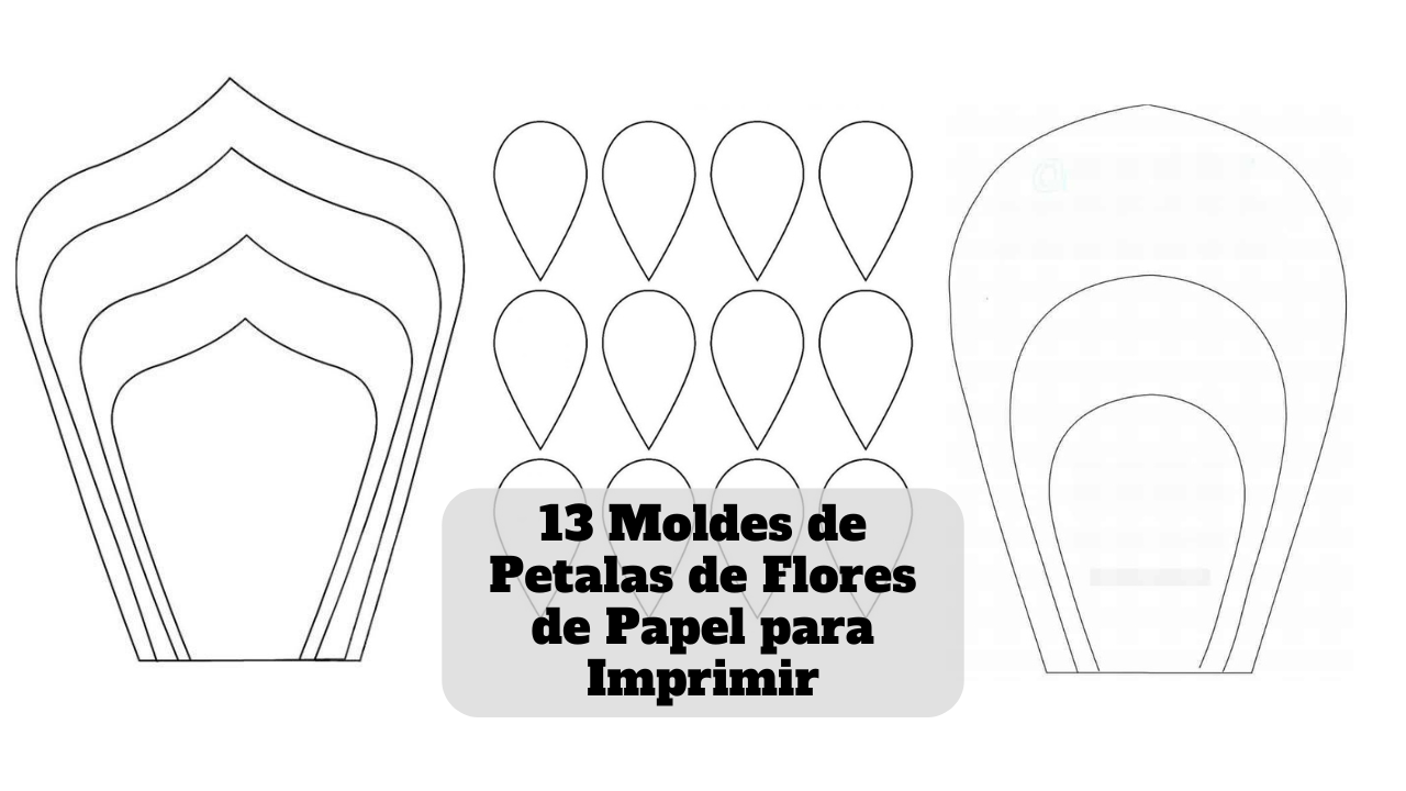 moldes de flores para imprimir em A4