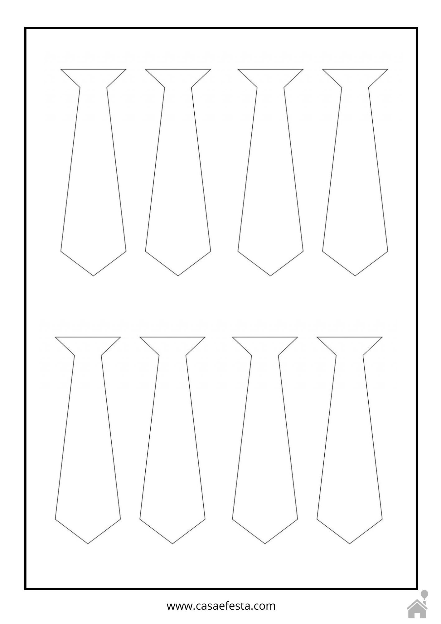 como fazer molde de gravata para festa junina