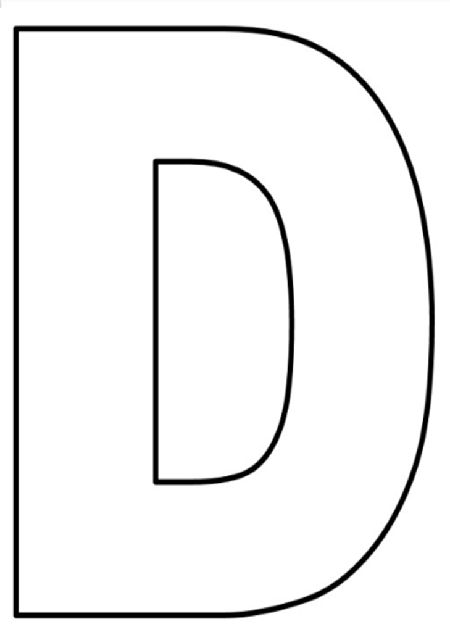 molde letra E para recortar