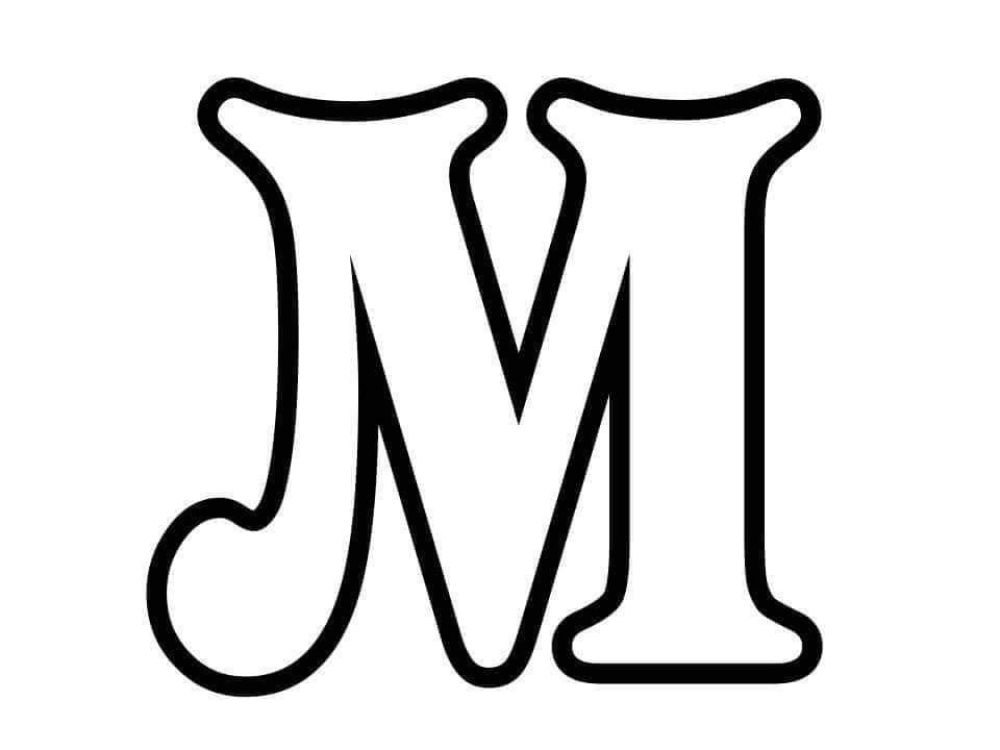 molde letra E decorada para imprimir