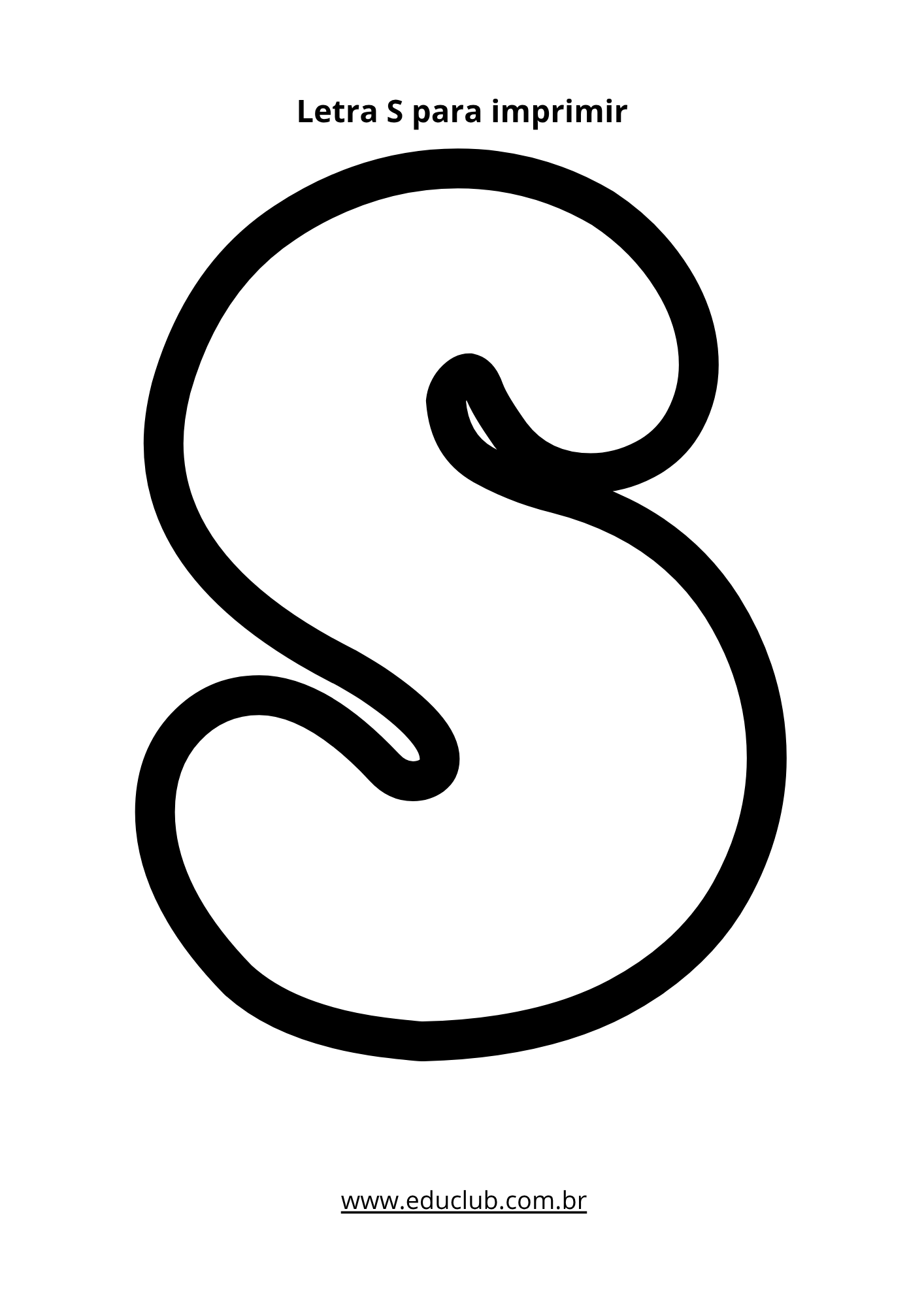 molde letra s vazada