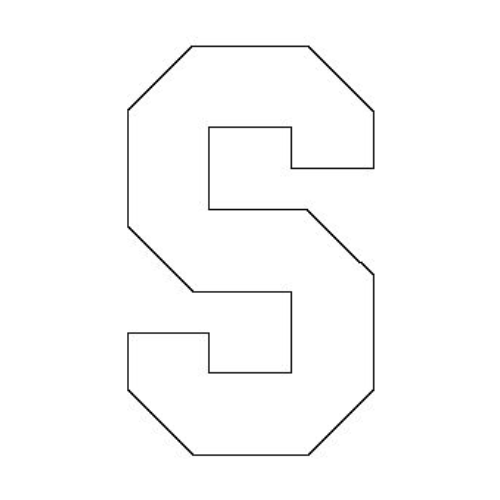 molde letra s para gesso