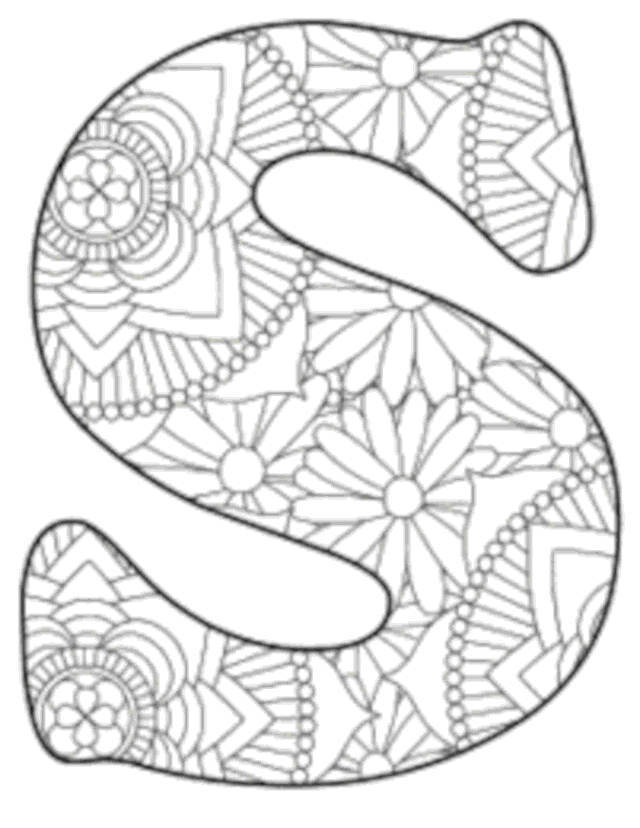 molde letra s grande