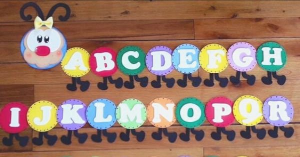 ideias de painel com molde de letras eva