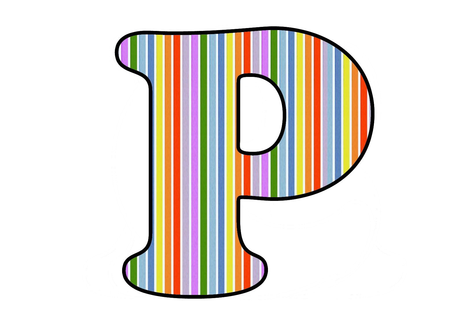 Molde de letras EVA coloridas