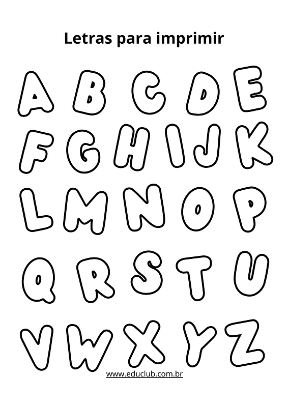 melhores moldes de letras para imprimir grátis