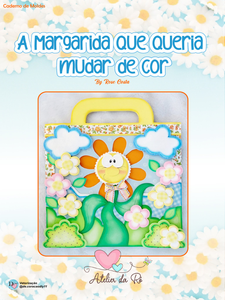 ideias de artesanato com molde de margarida