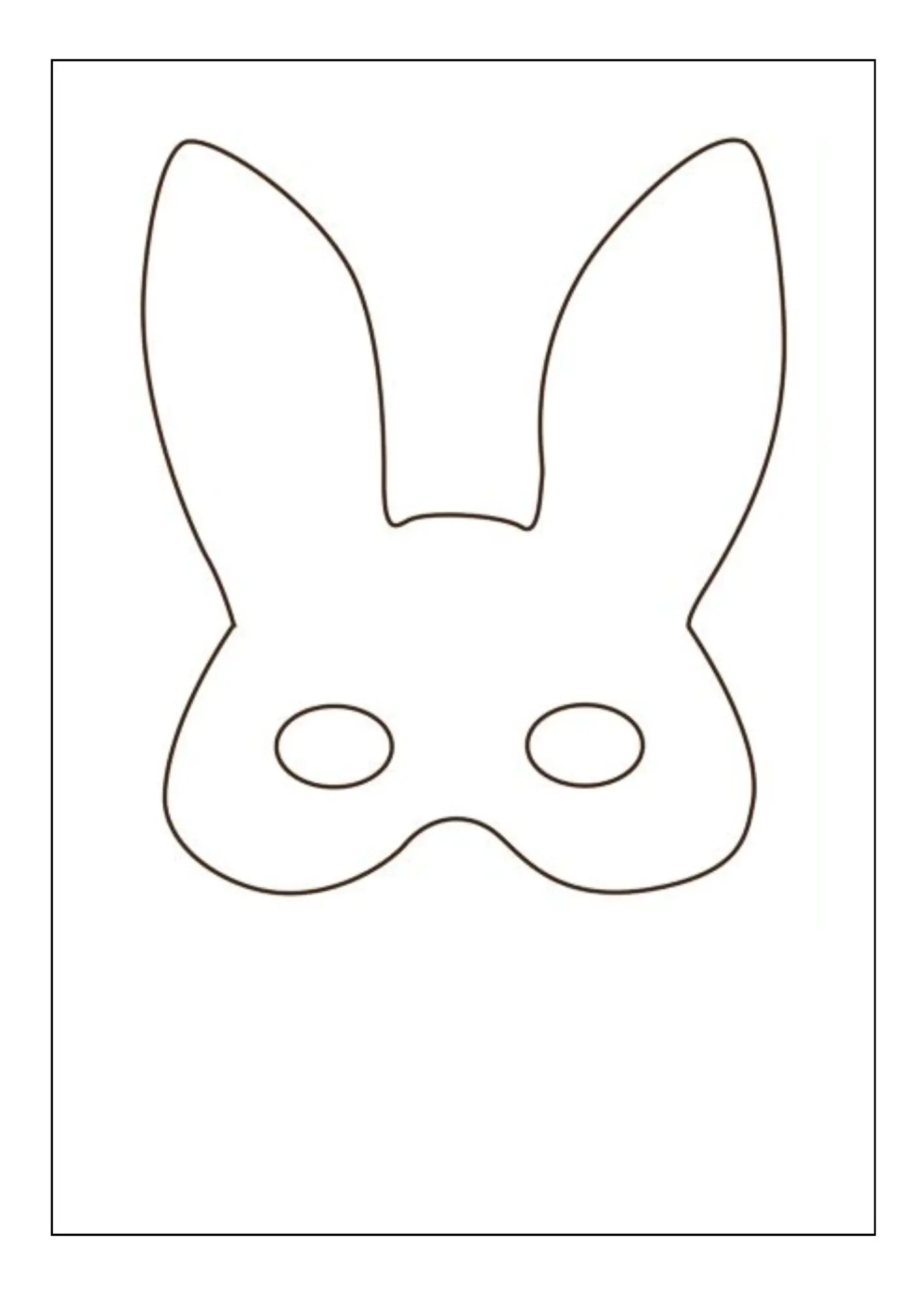 molde máscara coelho papercraft