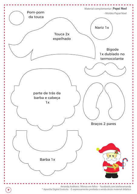 molde papai noel eva grande