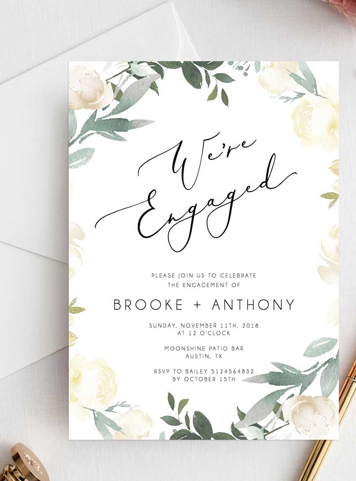 erros comuns ao escolher molde de convite de noivado