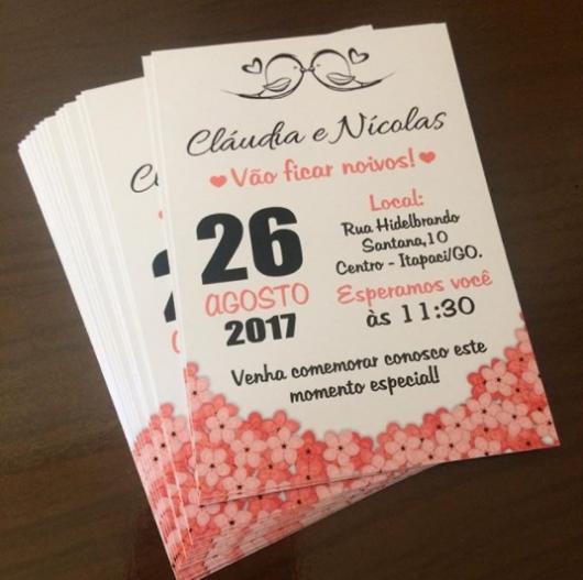 molde de convite de noivado estilo rústico com lacre de cera