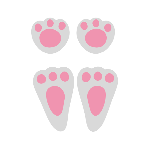 molde de pata de coelho para feltro