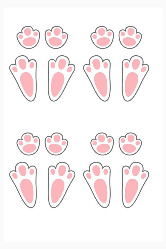 patinha de coelho para imprimir