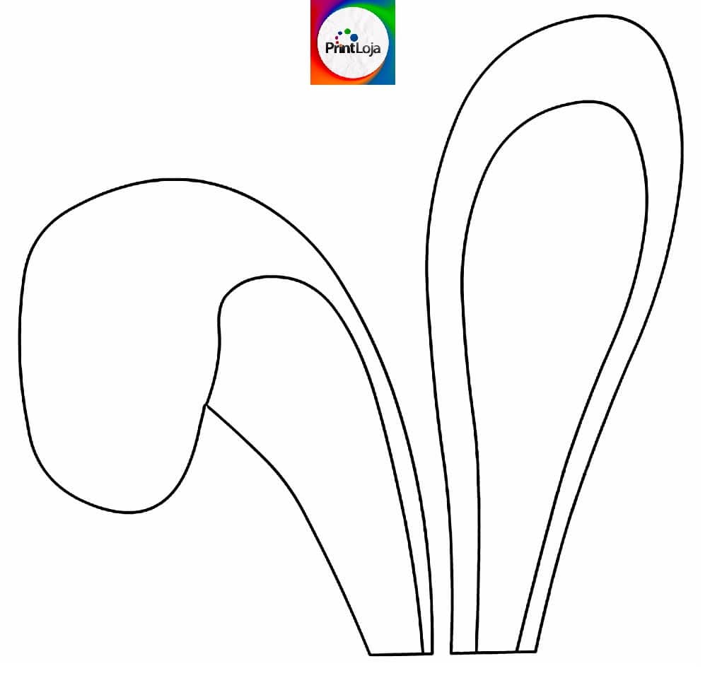 molde de pata de coelho para recortar