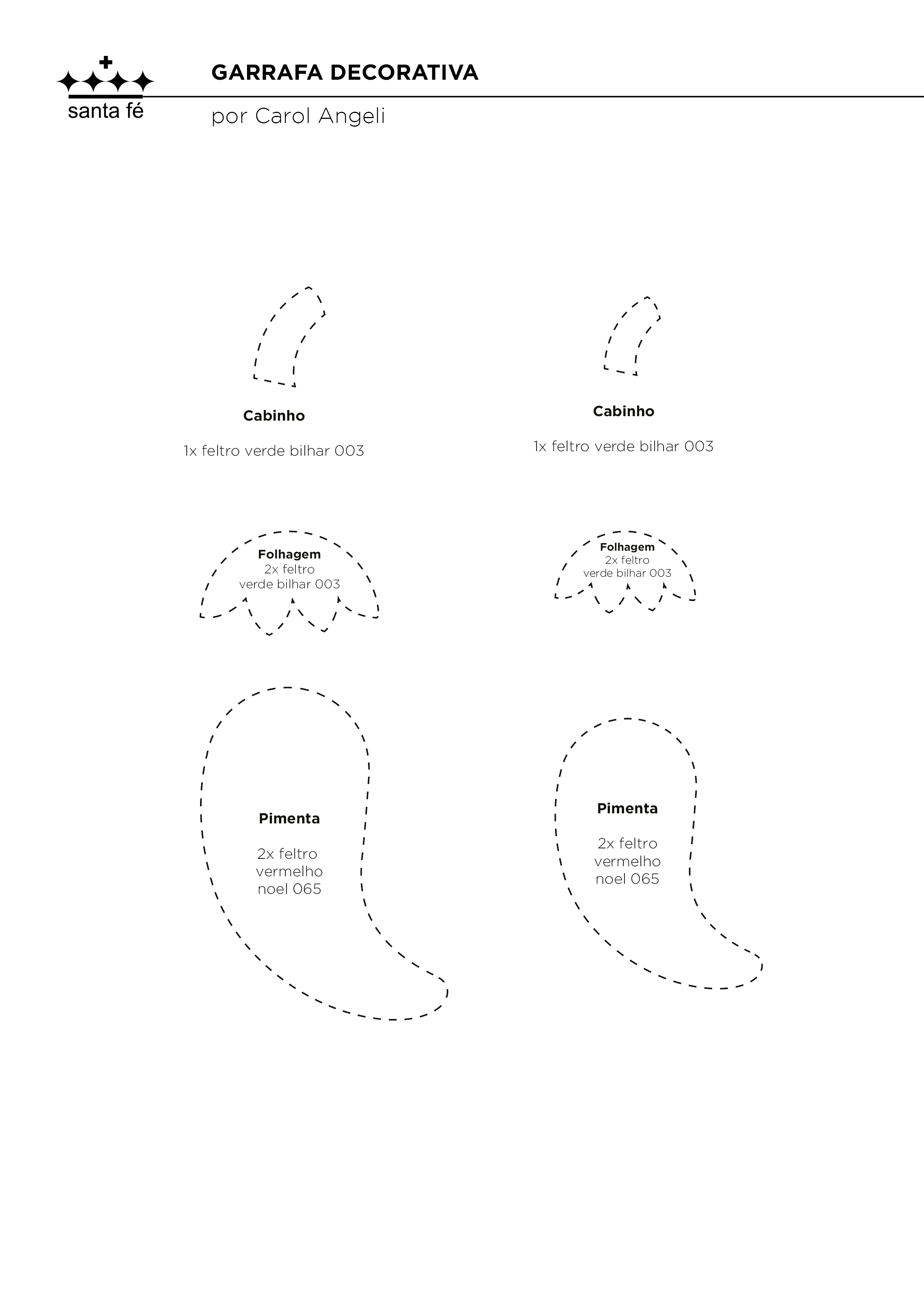 Os Melhores Moldes Gratuitos de Pimenta de Feltro para Iniciantes