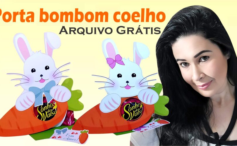 Molde caixinha porta bombom coelho papel