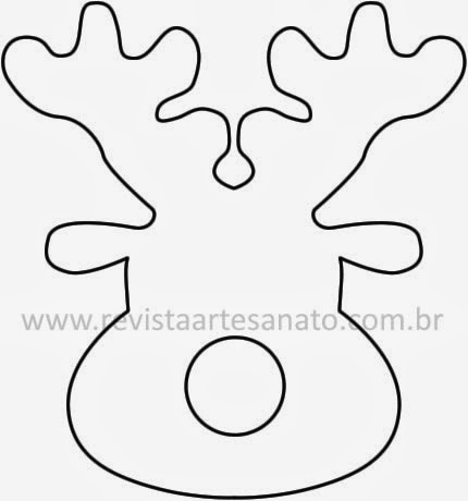 molde de corpo de rena para imprimir