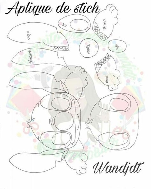 como fazer stitch em eva com molde