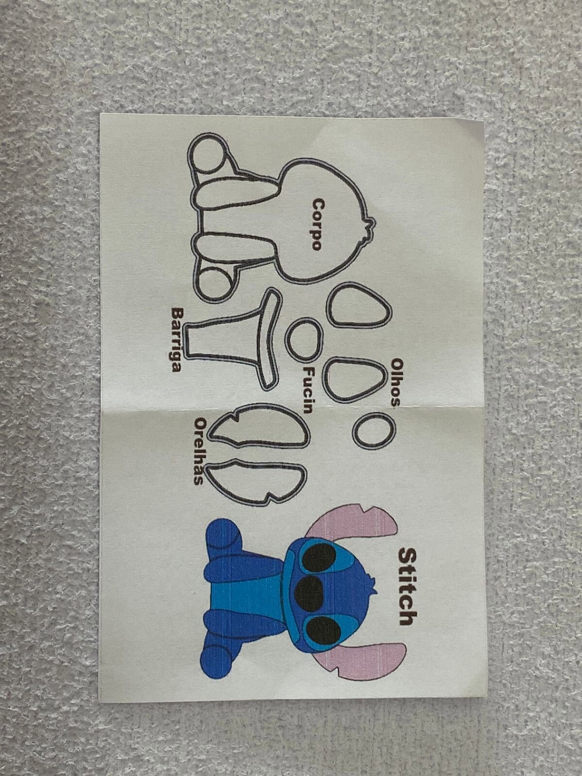 molde stitch eva feltro (adaptável)