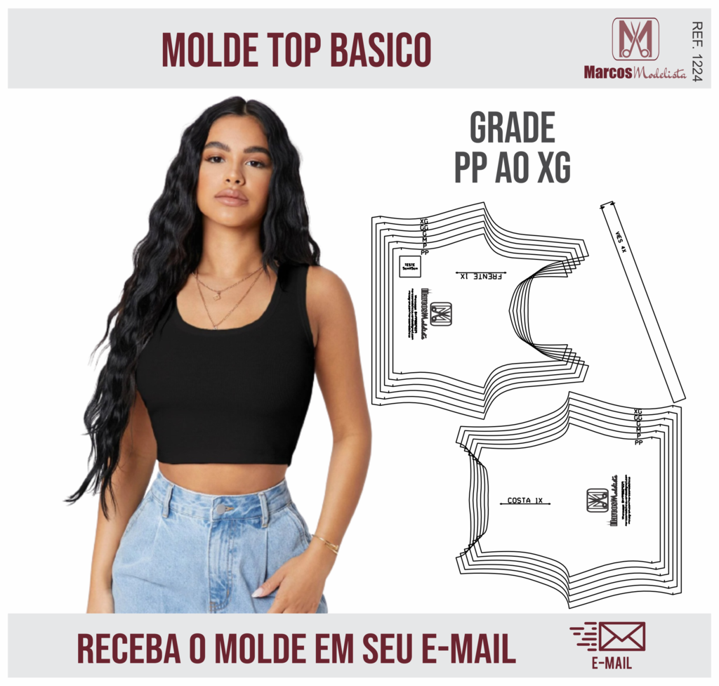 inspiração molde top faixa verão 2024