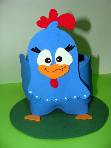 molde turma galinha pintadinha eva