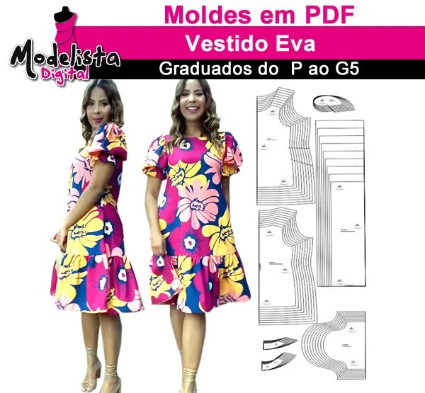 molde vestido eva