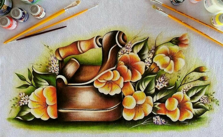 ideias de moldes coloridos para pintura em tecido
