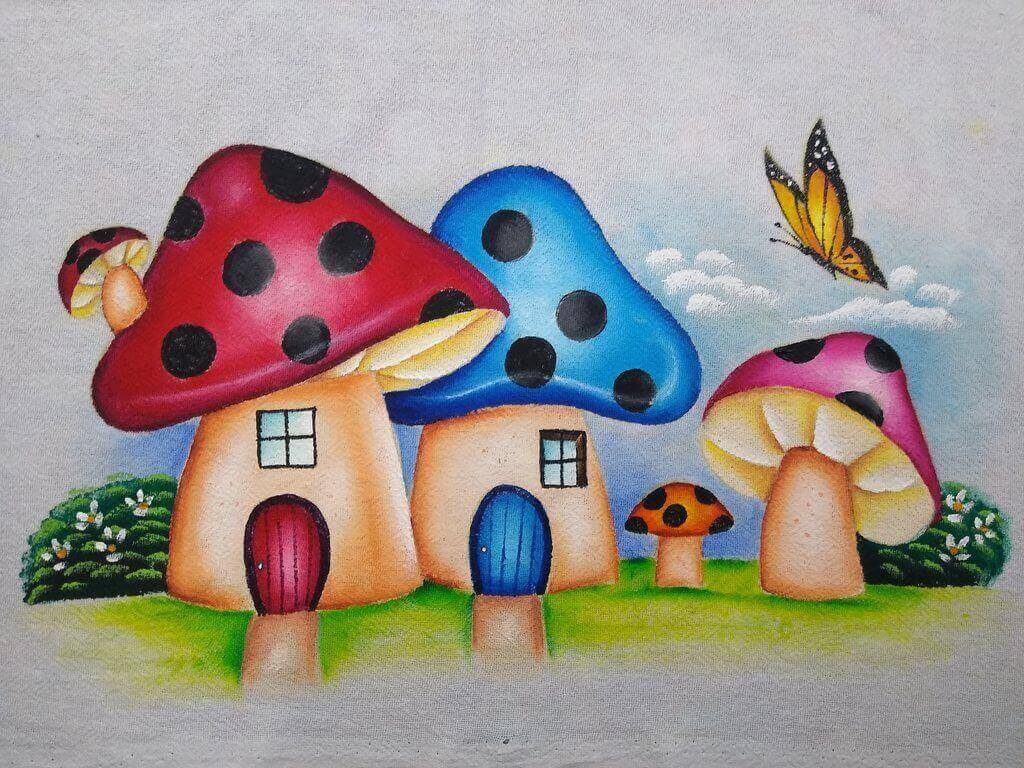 ideias de moldes coloridos para pintura em tecido