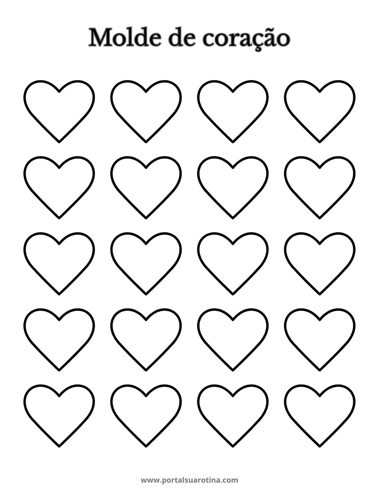 Molde de coração para imã de geladeira