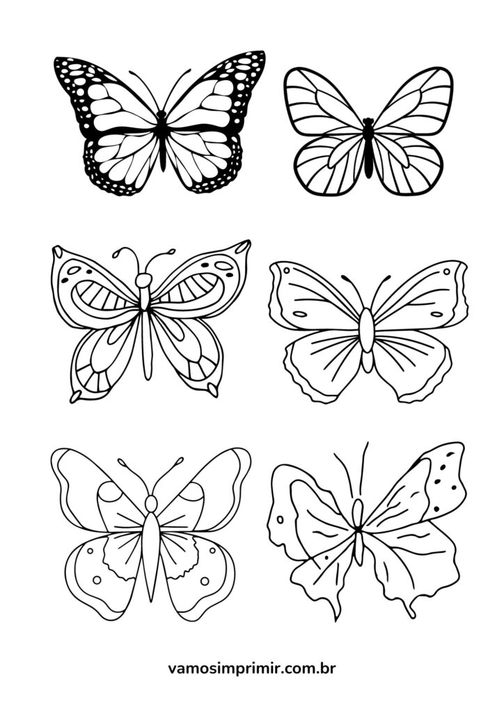 moldes de borboleta para feltro