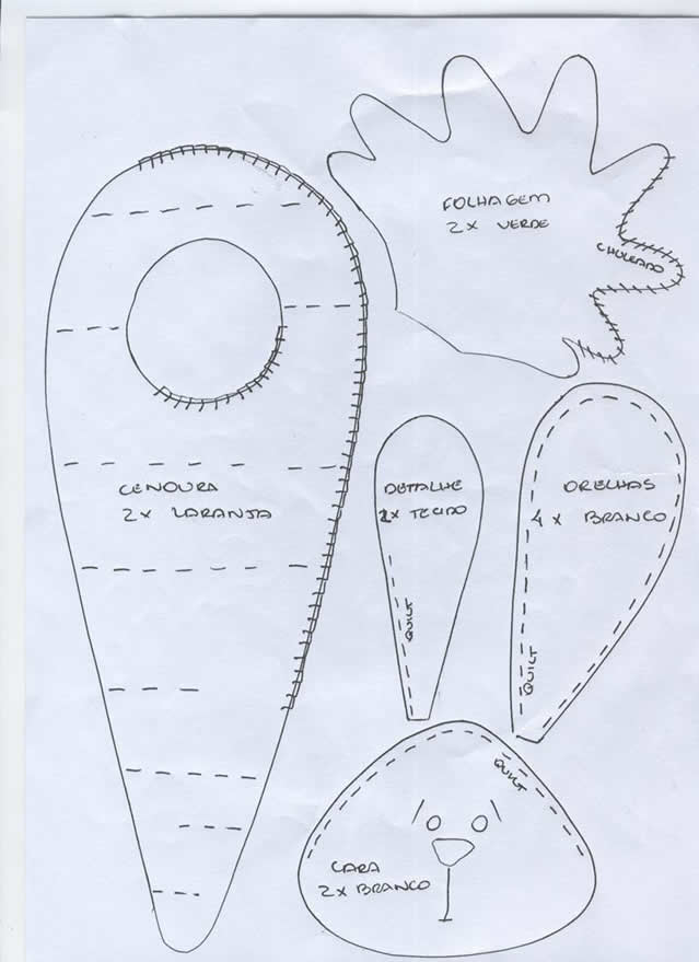 quanto custa comprar moldes de coelho com cenoura para lembrancinhas
