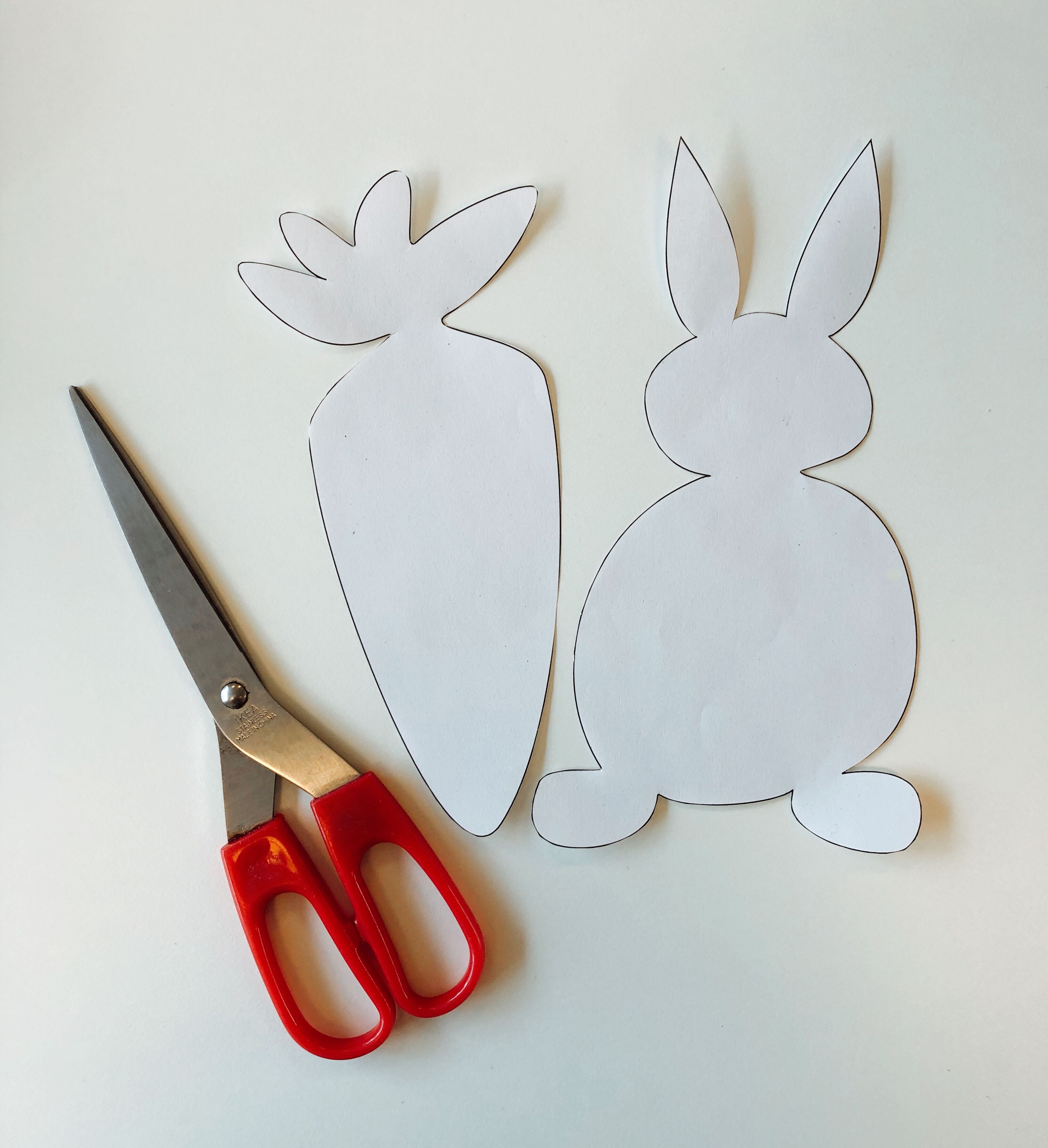 ideias de artesanato com molde de coelho e cenoura para páscoa