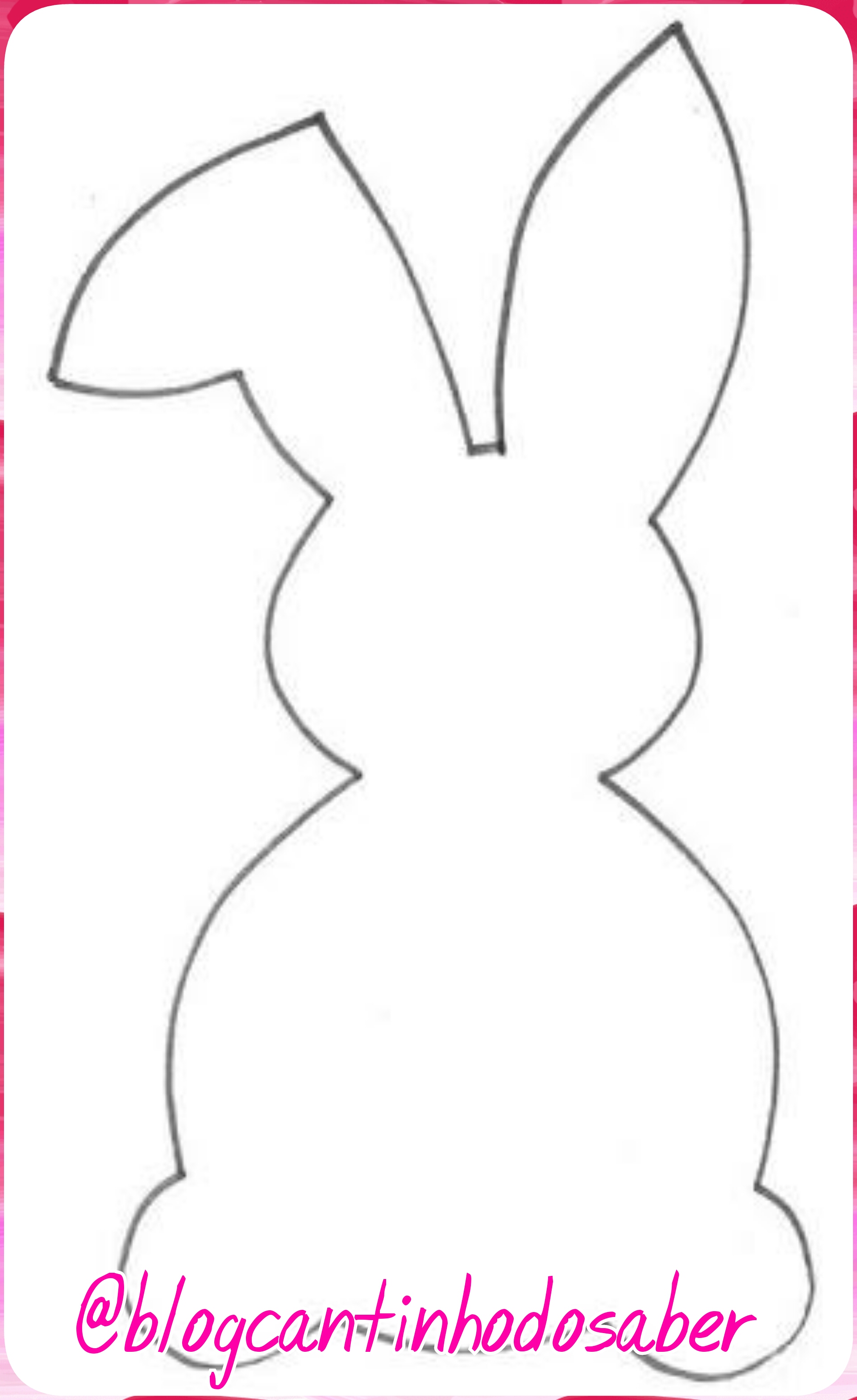 molde coelho eva para imprimir