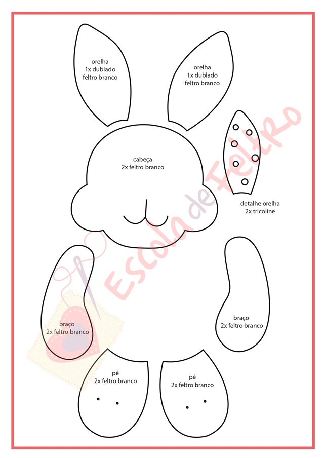 molde coelho minimalista