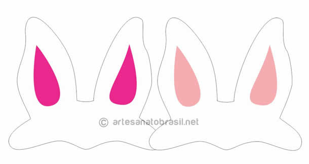 molde coelho eva para imprimir