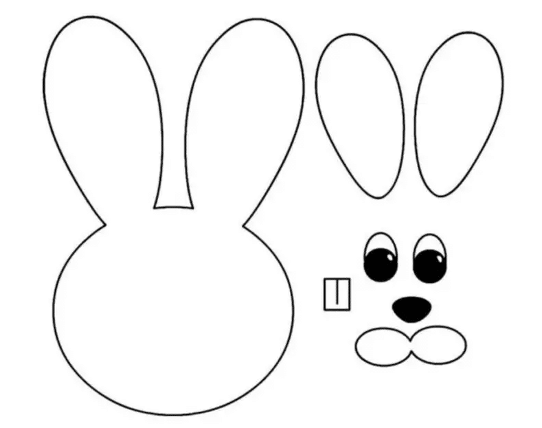 molde coelho 3d papel