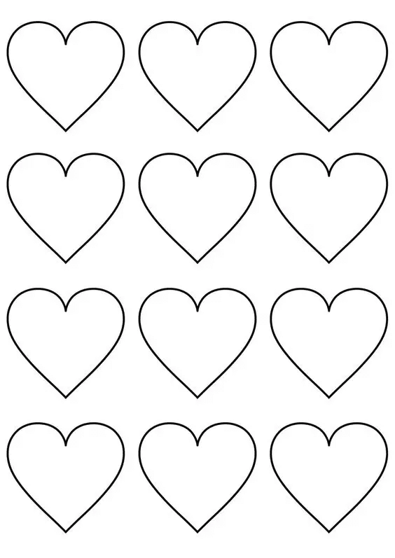 molde de coração para apliques