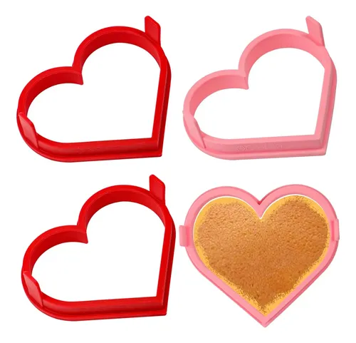 molde de coração de silicone