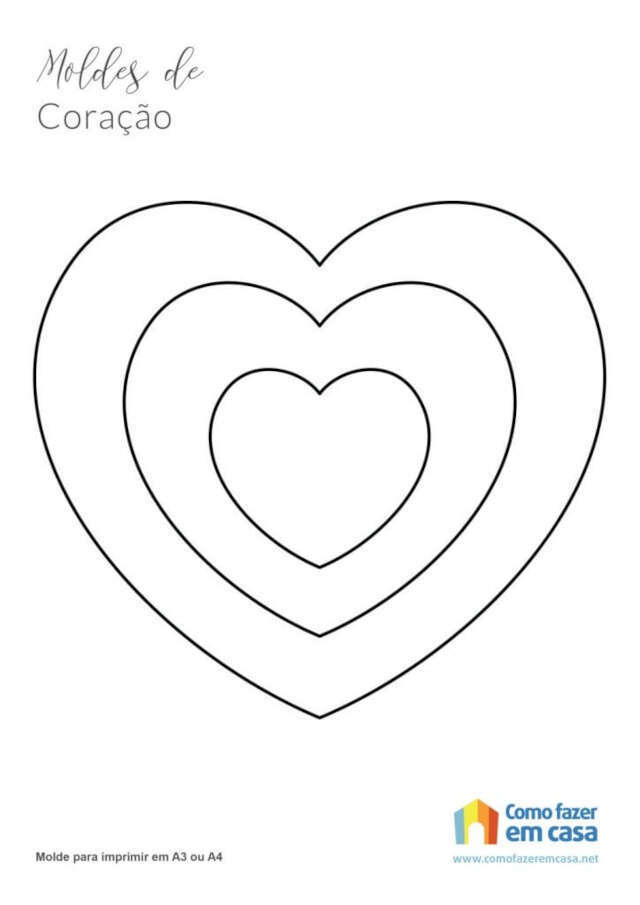 molde de coração para dia dos namorados