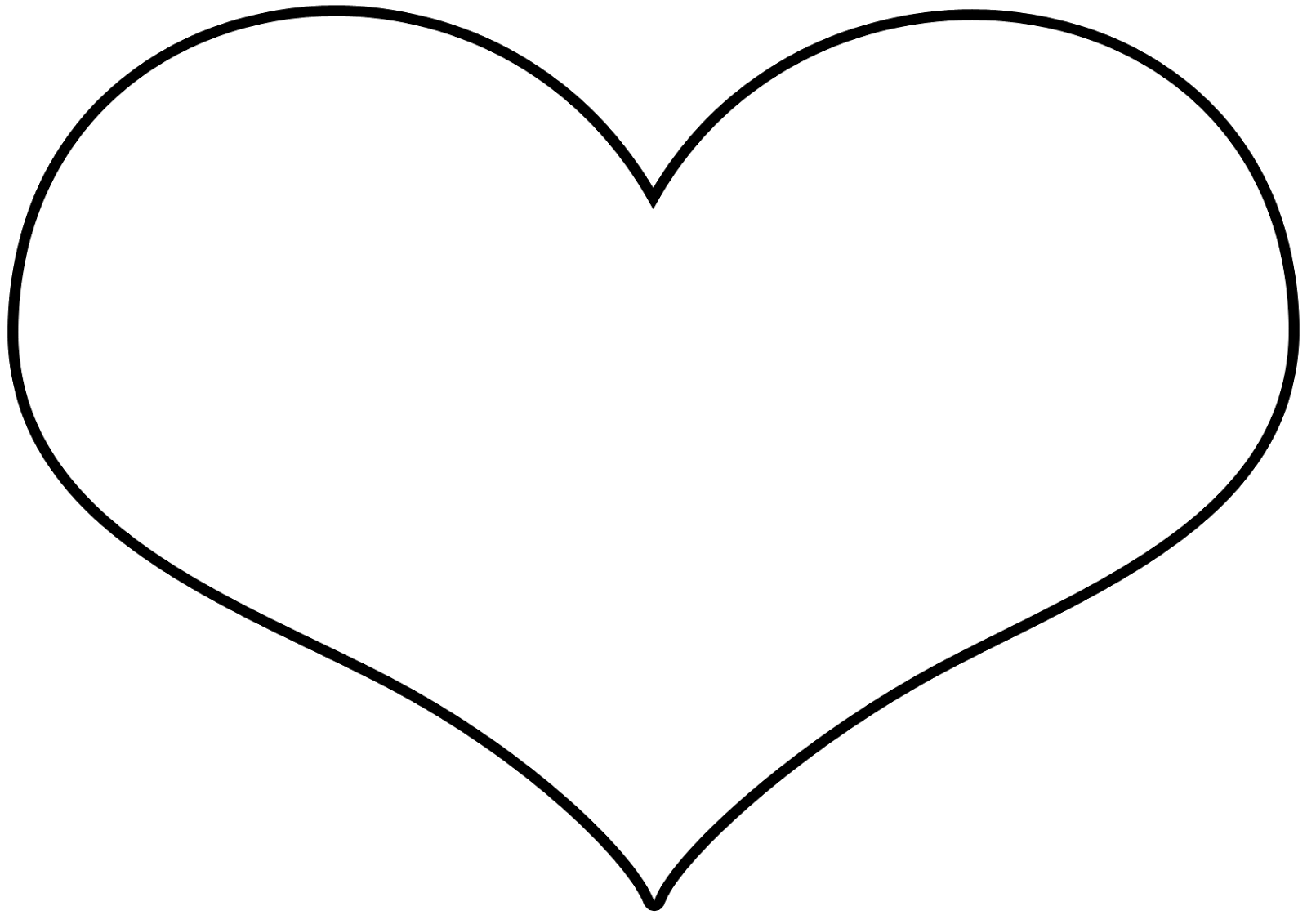 molde de coração pequeno para imprimir