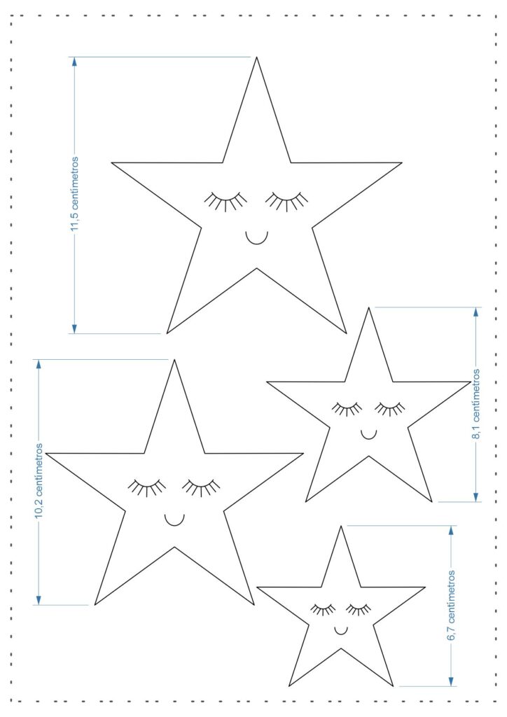 molde estrela para lembrancinha