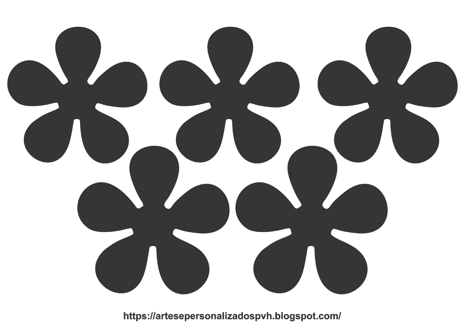 moldes de flores para imprimir e recortar