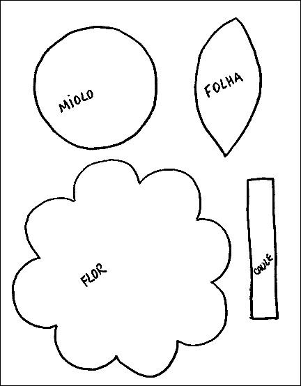 moldes de pétalas de flores para imprimir