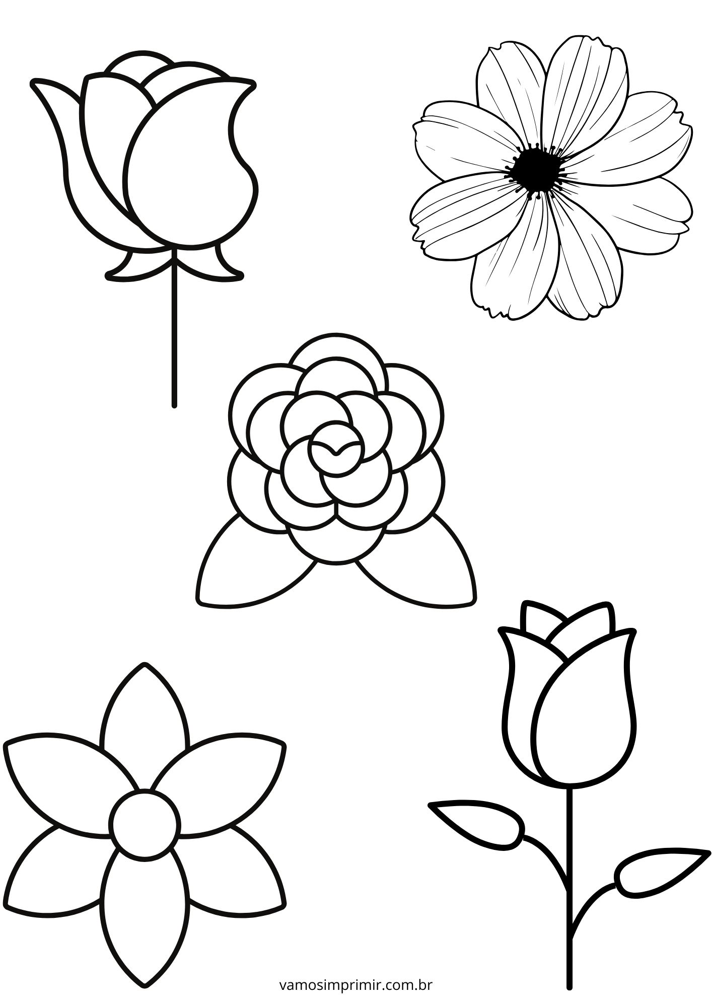 moldes de flores para papel