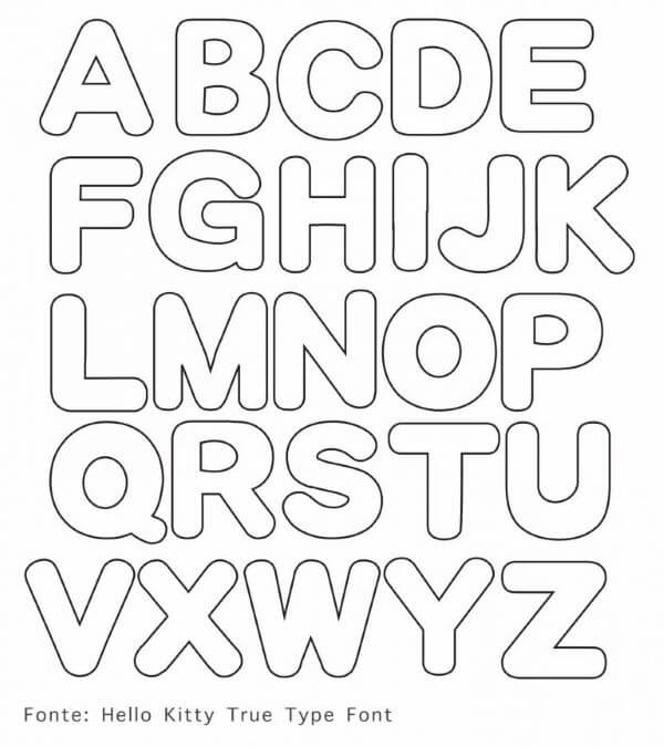 Moldes de letras bubble para festas infantis