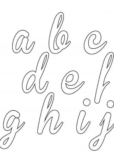 moldes de letras cursivas vs moldes de letras retas para EVA