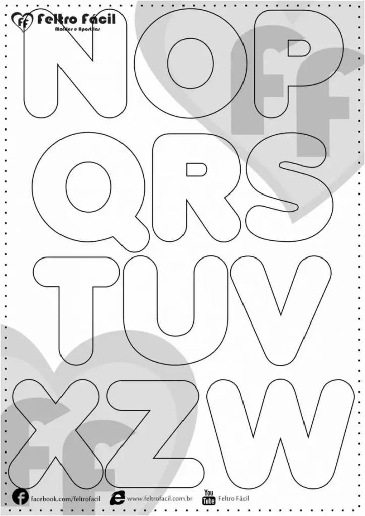 letras para colorir e imprimir