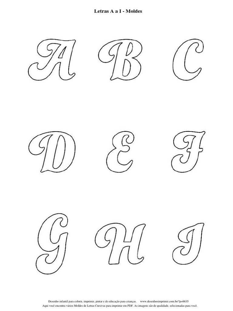 moldes de letras grandes vs moldes de letras pequenas
