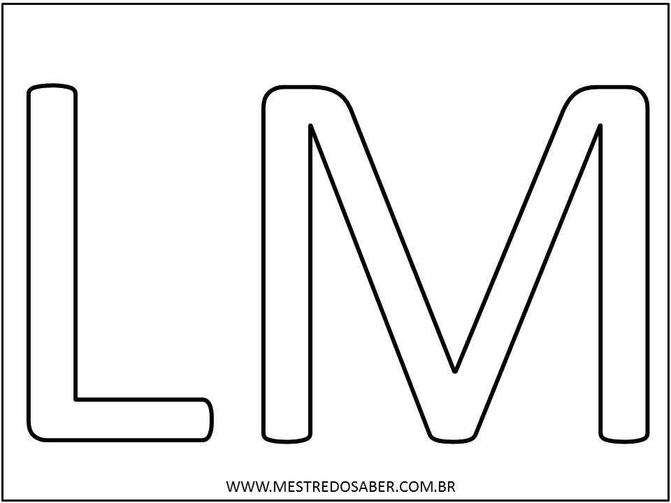 moldes de letras grandes vs moldes de letras pequenas