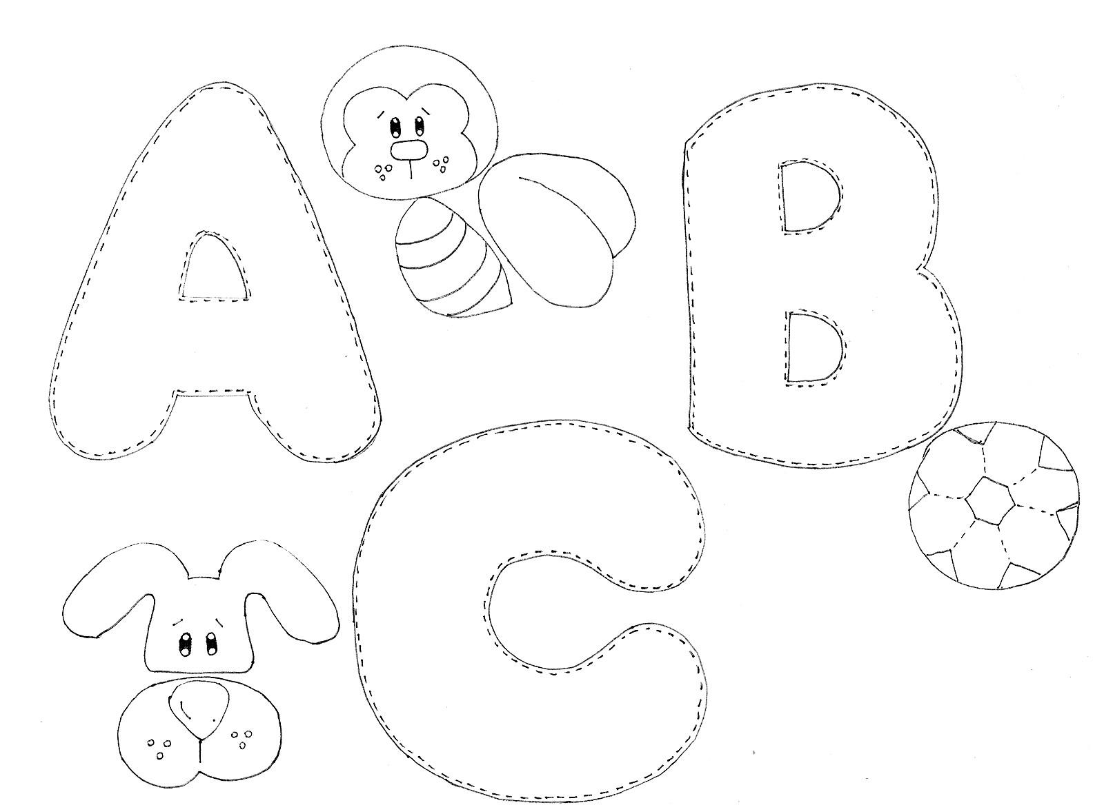 moldes de letras grandes para painel